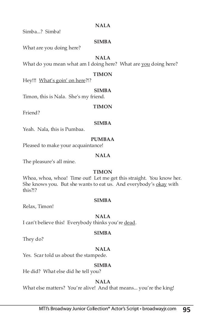  PDF Kids Script For The Lion King